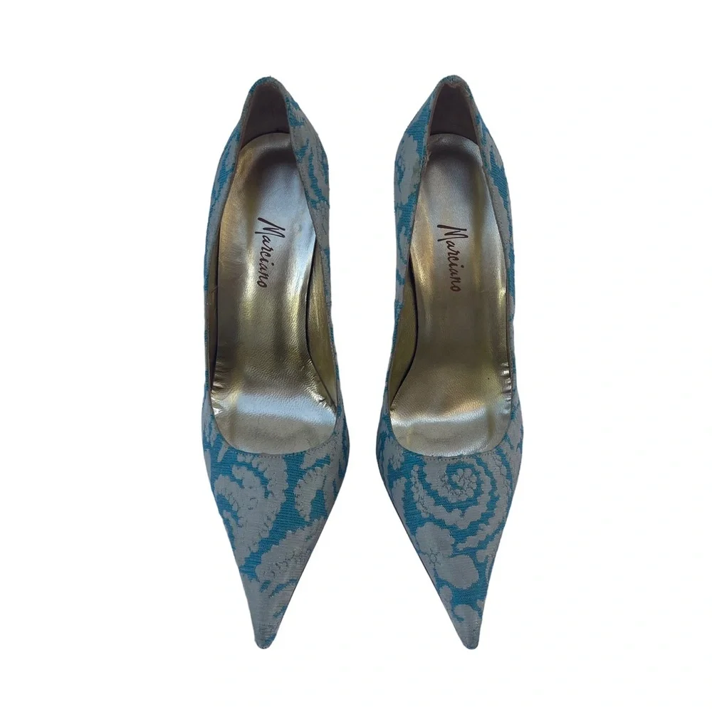 Marciano Satin Floral Print Stiletto Pumps 8.5 - Picture 4 of 9